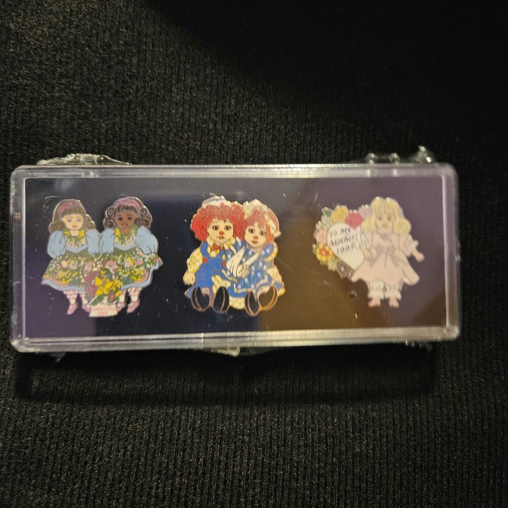 Marie Osmond 2002 Doll Enamel Pins Set of 3 Cute Pins NIB Vintage #2